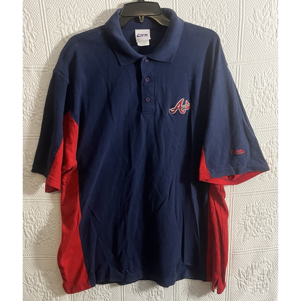 Atlanta Braves Polo Shirt Size 2XL By CSA
